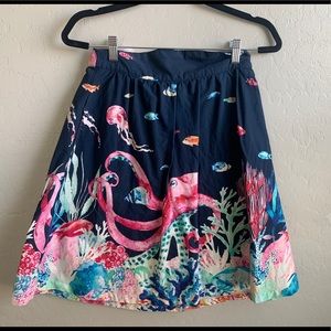 ModCloth Ocean MIDI Skirt SZ M